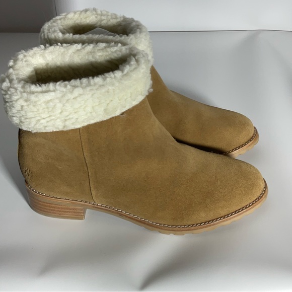 Jack Rogers Women’s Stella Suede Sherpa Oak Color Boot Size 8.0; Made in Mexico - Picture 10 of 16